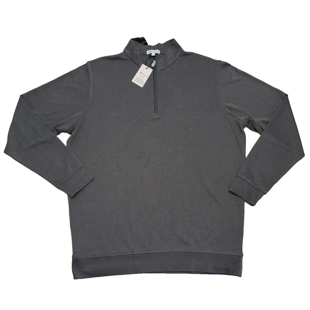 Peter Millar Crown Comfort 1/4 Zip Pullover Mens XL Gray ME0K40 Golf Layer NWT